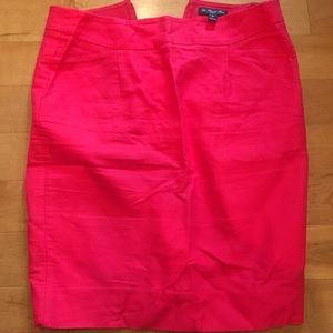 Deep pinkish red J Crew pencil skirt size 2